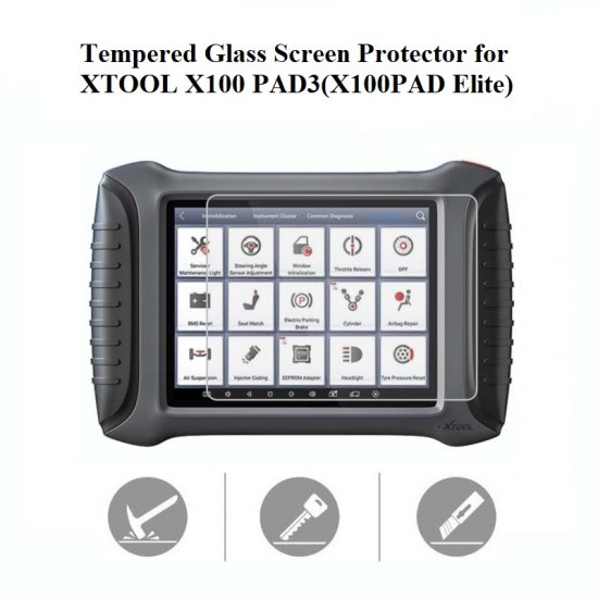 Tempered Glass Screen Protector for XTOOL X100 PAD3 PAD Elite - Click Image to Close